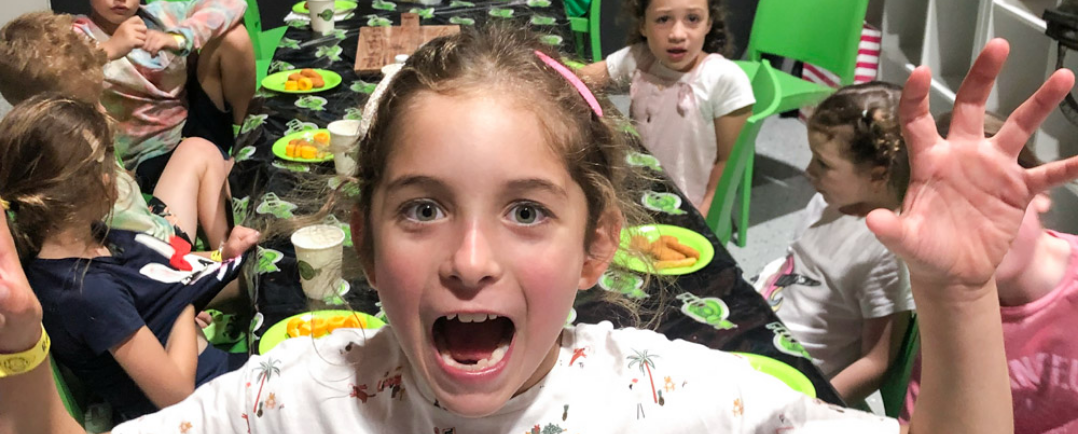 Girl having fun at a Flip Out party