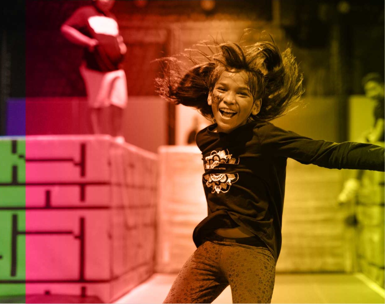 A girl enjoying in trampoline park | Flip Out Australia