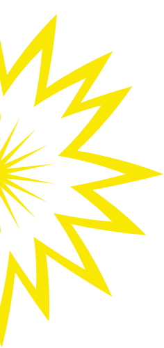 Yellow star cut logo | Flip Out Australia