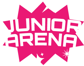 Junior Arena pink logo | Flip Out Australia