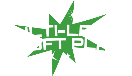 Multi-level soft play green logo | Flip Out Australia