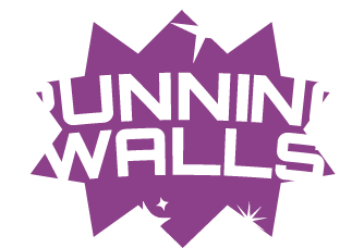 Running walls purple logo | Flip Out Australia